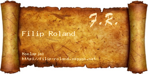 Filip Roland névjegykártya