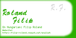 roland filip business card